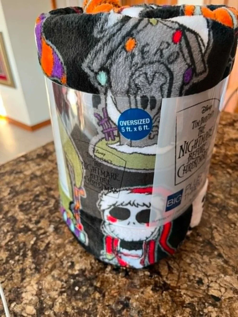 Disney Tim Burton's Nightmare Before Christmas Plush Throw